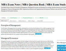 Tablet Screenshot of mbaexamnotes.com